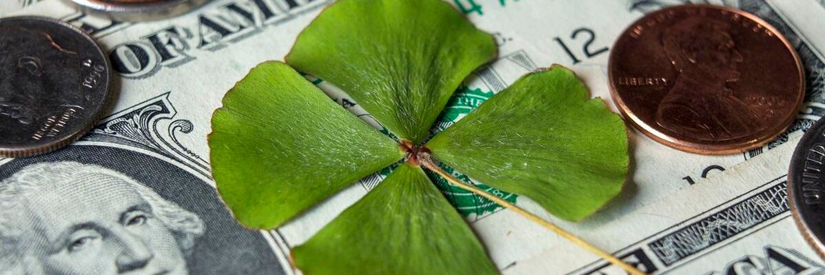 four leaf clover as a good luck charm