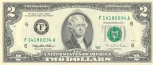 Dollar bills ticket